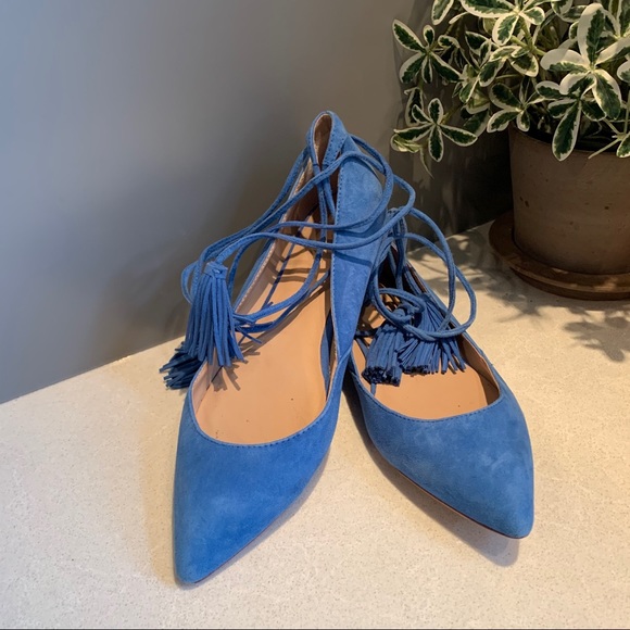 Loeffler Randall Penelope Suede Wrap Flats 8.5 - Picture 3 of 6